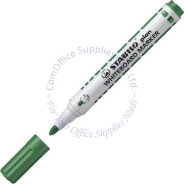 STABILO PLAN WHITEBOARD MARKER 641/36 GREEN (BULLET POINT)