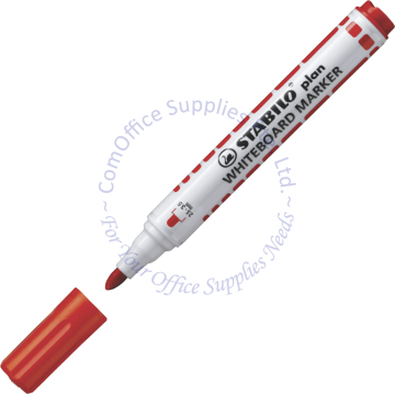 STABILO PLAN WHITEBOARD MARKER 641/40 RED (BULLET POINT)