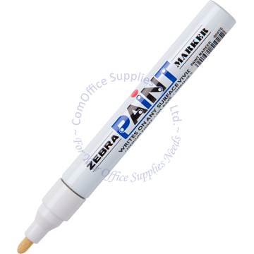 ZEBRA PAINT MARKER MOP-200M WHITE (MEDIUM POINT)