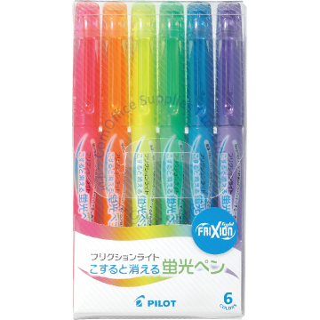 PILOT FRIXION LIGHT ERASABLE HIGHLIGHTER SFL60SL-6C SET (6COLOR)