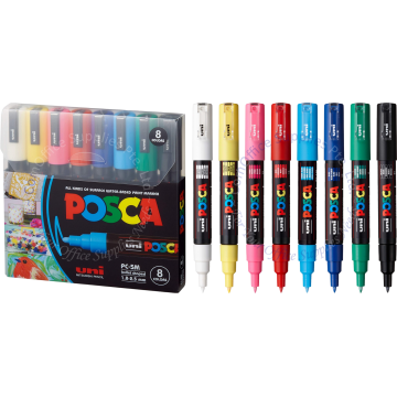 UNI POSCA PAINT MARKER PC-5M/8C SET (8COLOR) BASIC COLOR