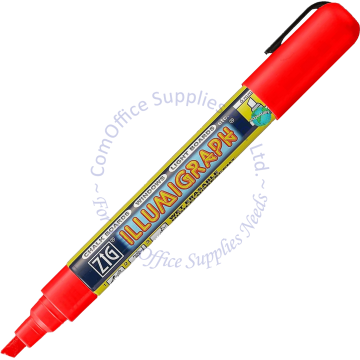 ZIG ILLUMIGRAPH LIQUID CHALK MARKER PMA-510 (020) RED