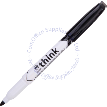 DELI MINI WHITEBOARD MARKER U006 BLACK (12s) (BULLET POINT)