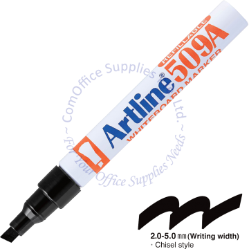 ARTLINE WHITEBOARD MARKER 509A BLACK (CHISEL POINT)