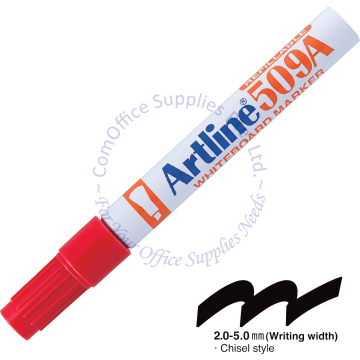 ARTLINE WHITEBOARD MARKER 509A RED (CHISEL POINT)