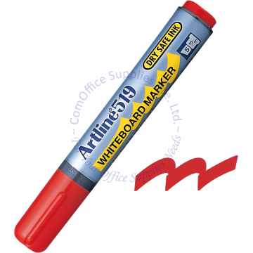 ARTLINE WHITEBOARD MARKER 519 RED (CHISEL POINT)