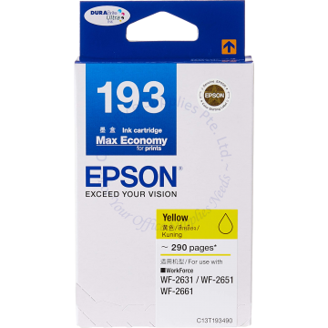 EPSON INK CARTRIDGE C13T193490 YELLOW