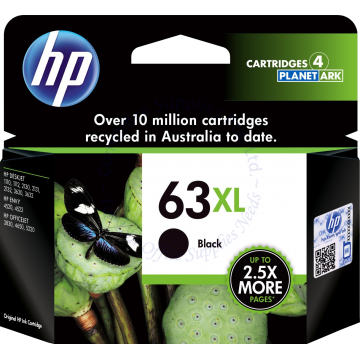 HP INK CARTRIDGE F6U64AA (63XL) BLACK