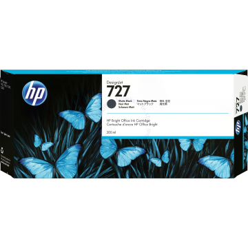 HP INK CARTRIDGE C1Q12A (727) MATTE BLACK (300ML)