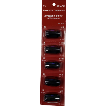 HALLO INK ROLLER 1Y #1234 BLACK (5s)