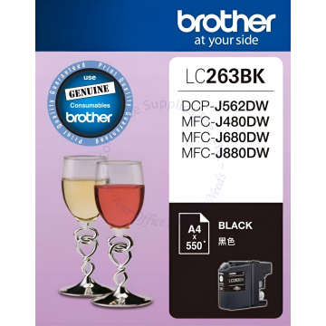 BROTHER INK CARTRIDGE LC-263BK BLACK