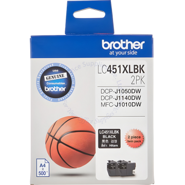 BROTHER INK CARTRIDGE LC-451XLBK 2PK VALUE PACK (2 INKS-BLACK)