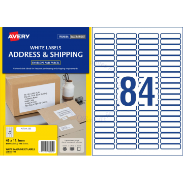AVERY 35MM SLIDE LABELS L7656-100 46x11MM