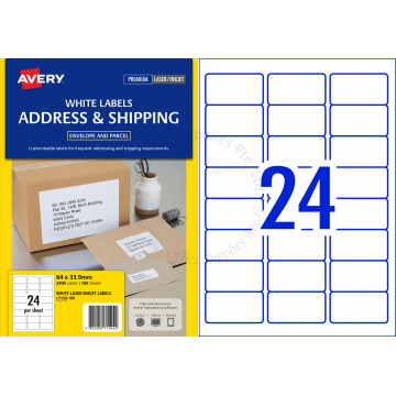 AVERY ADDRESS LABELS L7159-100 64x34MM