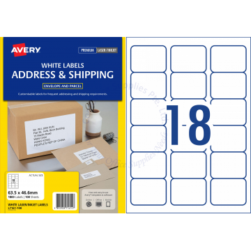AVERY ADDRESS LABELS L7161-100 63.5x46.6MM