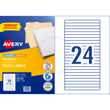 AVERY FILING LABELS L7170-25 134x11MM