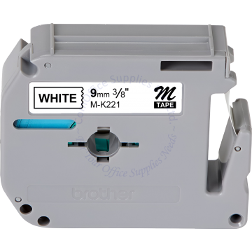 BROTHER M-TAPE 09MM M-K221 BLACK/WHITE
