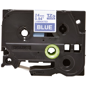 BROTHER TAPE 24MM TZE-555 WHITE/BLUE