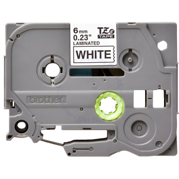 BROTHER TAPE 06MM TZE-211 BLACK/WHITE