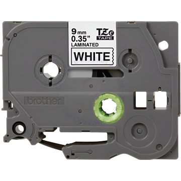 BROTHER TAPE 09MM TZE-221 BLACK/WHITE