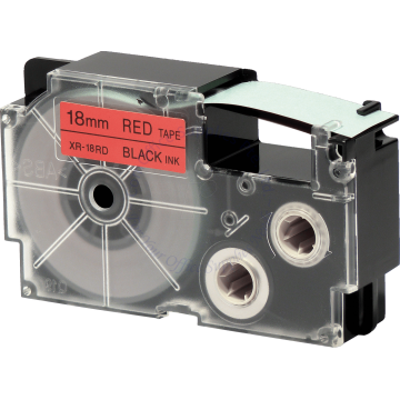 CASIO LABEL TAPE 18MM XR-18RD1 BLACK/RED