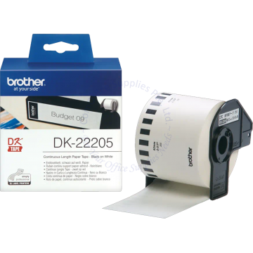 BROTHER CONTINUOUS PAPER ROLL DK-22205 62MMx30.48M