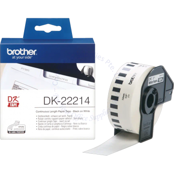 BROTHER CONTINUOUS PAPER ROLL DK-22214 12MMx30.48M