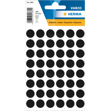 HERMA LABEL #1869 13MM BLACK
