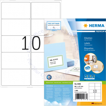HERMA LABEL #4268 99.1x57MM