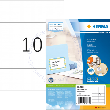 HERMA LABEL #4281 105x50.8MM
