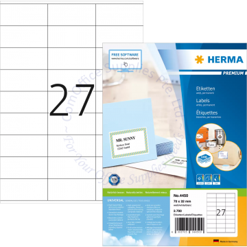 HERMA LABEL #4450 70x32MM