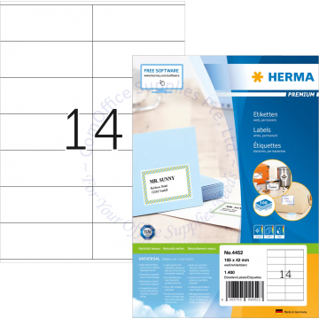 HERMA LABEL #4452 105x42MM