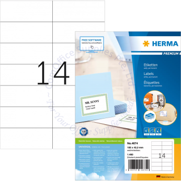 HERMA LABEL #4674 105x42.3MM