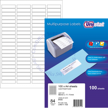 UNISTAT LABELS U4611 46x11.11MM (100s)