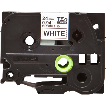 BROTHER TAPE 24MM TZE-FX251 (FLEXIBLE) BLACK/WHITE