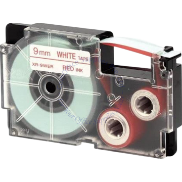 CASIO LABEL TAPE 09MM XR-9WER1 RED/WHITE