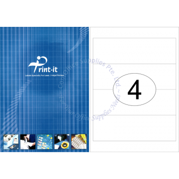 PRINT-IT LASER LABEL PI-414 196x61MM
