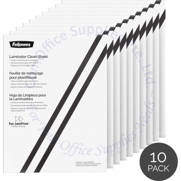 FELLOWES LAMINATOR CLEANING SHEETS F5320604 A4 (10s)