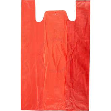 PLASTIC BAG SINGLET RED (L)