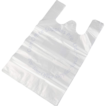 PLASTIC BAG SINGLET CLEAR 12+8x21" (50s)
