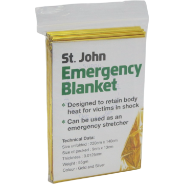EMERGENCY FOIL BLANKET 220x140CM