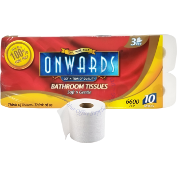 ONWARDS BATHROOM TISSUE 3PLY (6600PLYx10s)