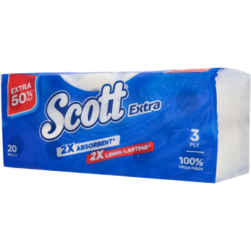 SCOTT EXTRA SOFT TOILET PAPER 3PLY (20s)