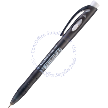 STABILO LINER RETRACTABLE BALLPOINT PEN 348F/46 BLACK