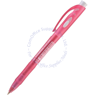 STABILO LINER RETRACTABLE BALLPOINT PEN 348F/40 RED