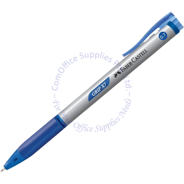 FABER CASTELL GRIP X7 RETRACTABLE BALL PEN #547452 0.7MM BLUE