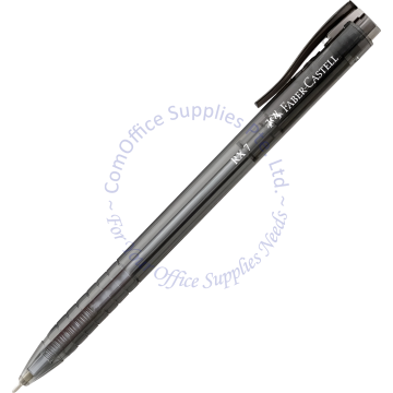 FABER CASTELL RX7 RETRACTABLE BALL PEN #545499 0.7MM BLACK