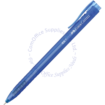 FABER CASTELL RX7 RETRACTABLE BALL PEN #545451 0.7MM BLUE
