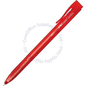 FABER CASTELL RX7 RETRACTABLE BALL PEN #545421 0.7MM RED