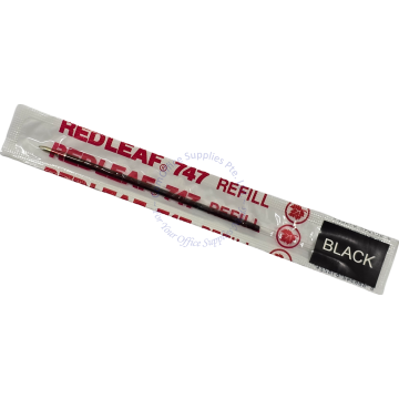 RED LEAF SUPER BALLPEN REFILL 747DX BLACK
